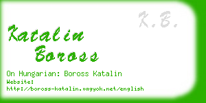 katalin boross business card